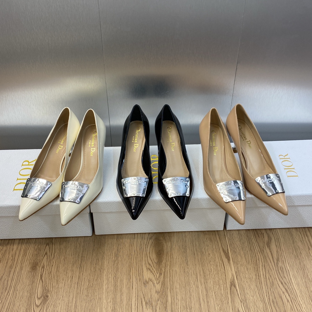 [TOP] Christian Dior Metal Buckle Heels - 3 Colour - 6.5cm