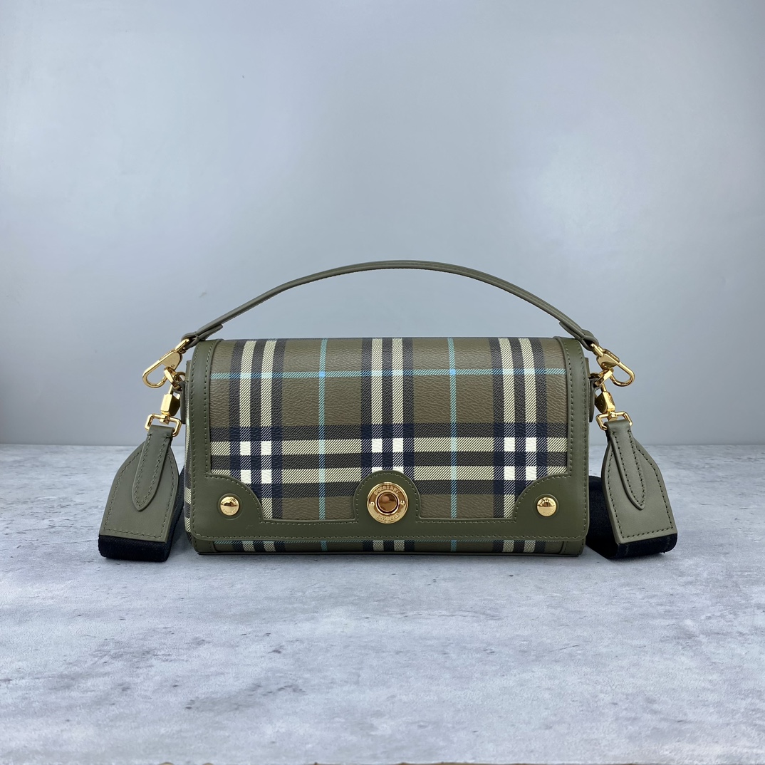 [TOP] BURBERRY Shoulder Messenger Bag Underarm Bag - Olive Green