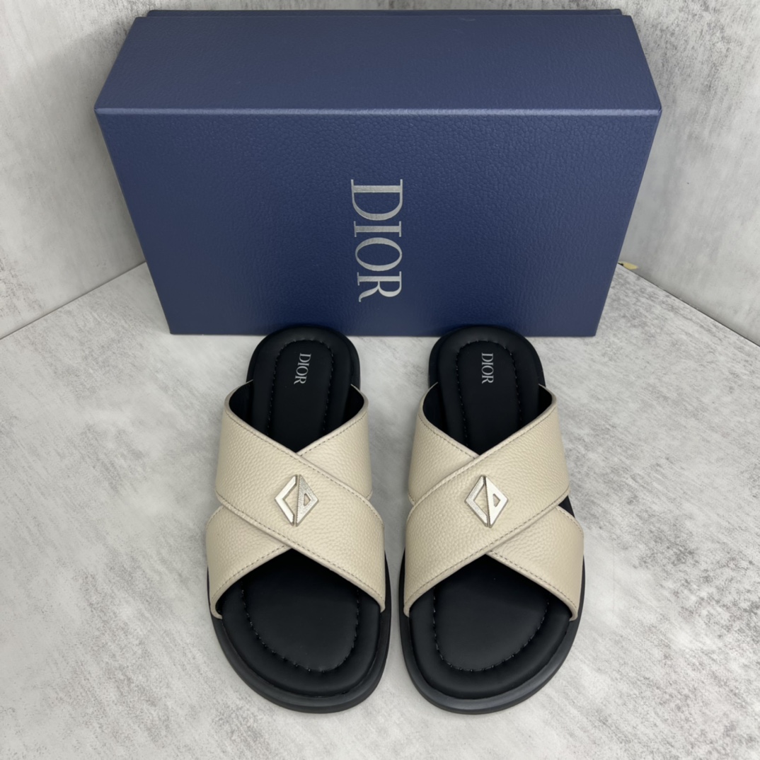 [TOP] Christian Dior Cross Printed Men's Slippers - 4 Colour