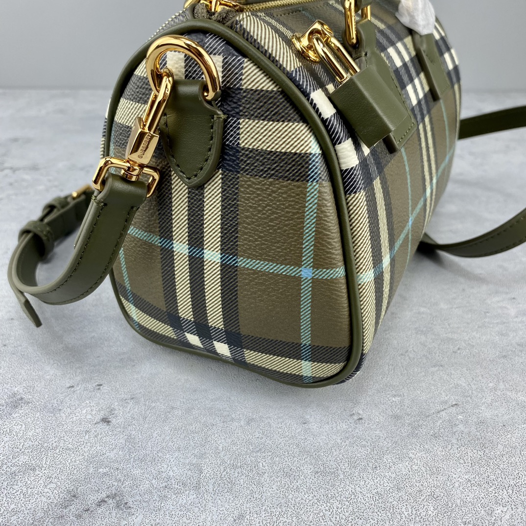 [TOP] BURBERRY PVC Small Pillow Bag 18x12x11 cm - Olive Green