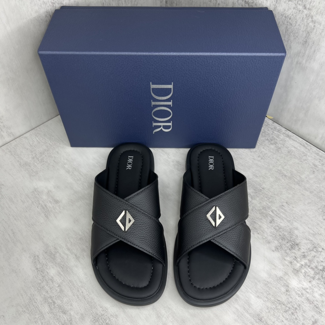[TOP] Christian Dior Cross Printed Men's Slippers - 4 Colour