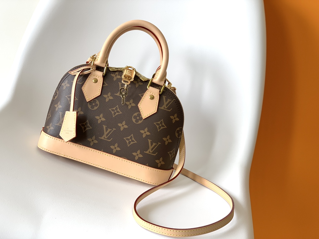 [TOP] Louis Vuitton LV Alma BB Braided Handle  25 x 19 x 12 cm - Monogram