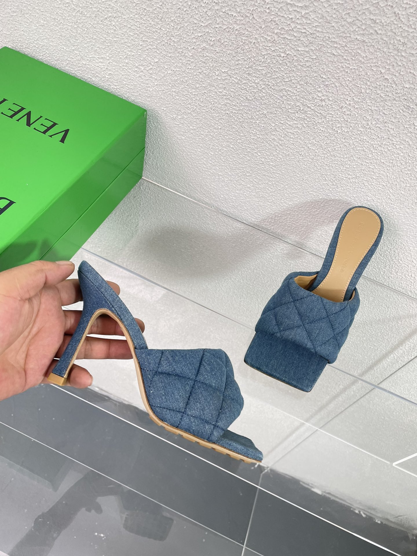 [TOP] Bottega Veneta BV  Use Metal Lambskin High Heels - 2 Colour