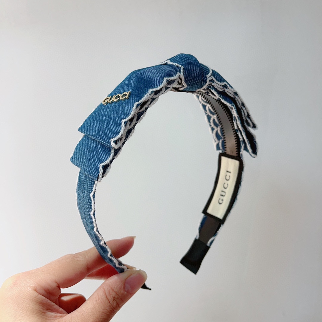 [TOP] GUCCI New Bow Headdress - Blue