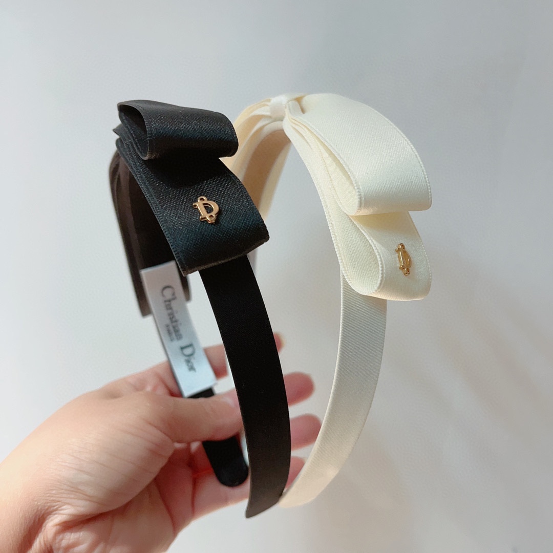 [TOP] Christian Dior New Bow Hair Accessories - 2 Colour