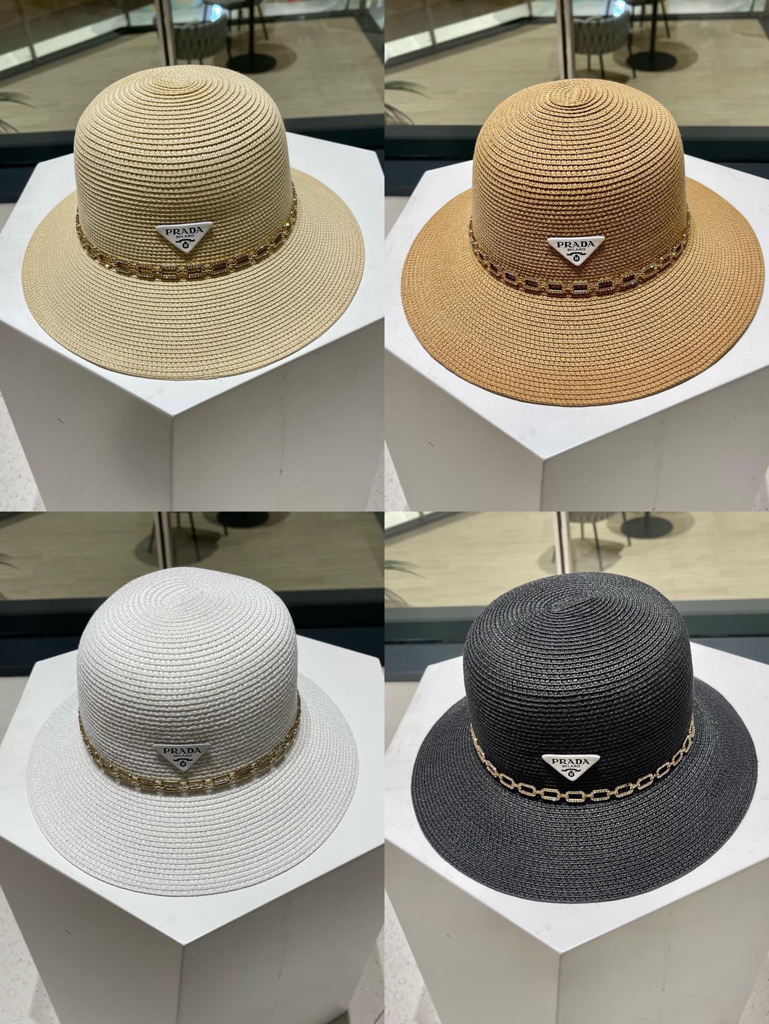 [TOP] PRADA Straw Hat Is Simple And Versatile - Four Colors
