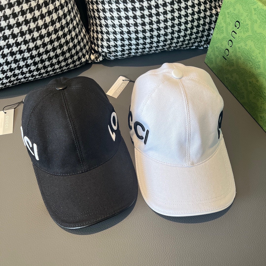 [TOP] GUCCI New Embroidery Baseball Cap - 2 Colour