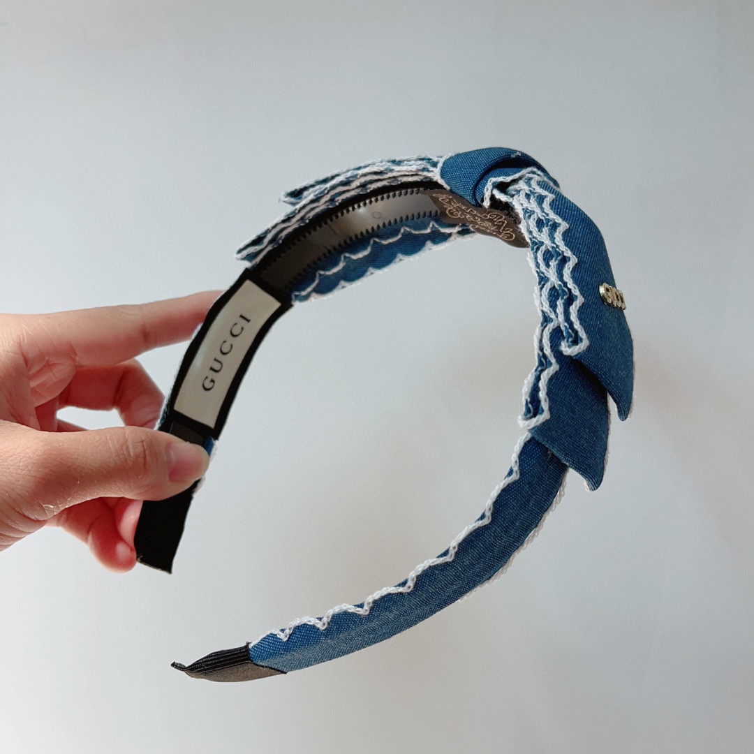 [TOP] GUCCI New Bow Headdress - Blue
