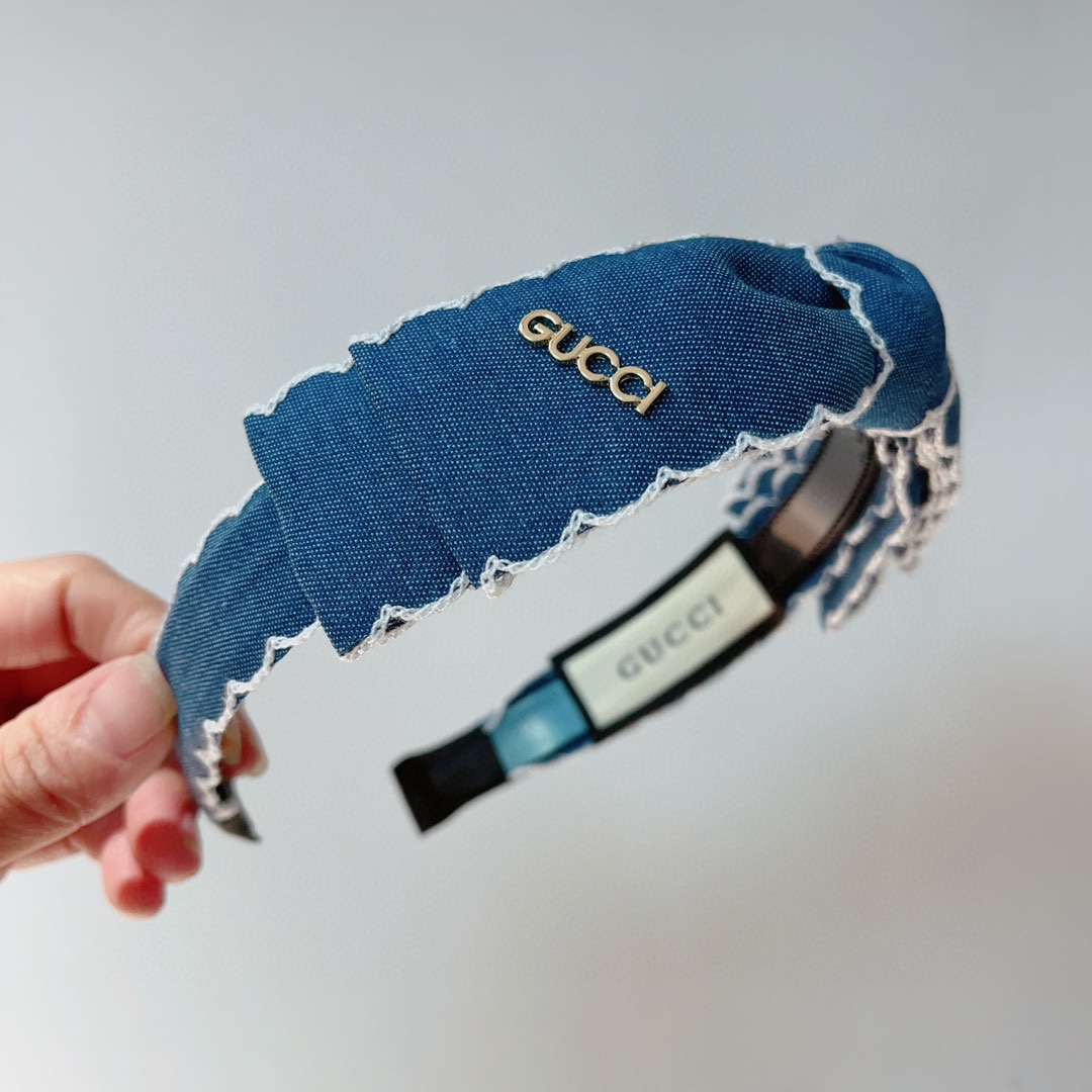 [TOP] GUCCI New Bow Headdress - Blue