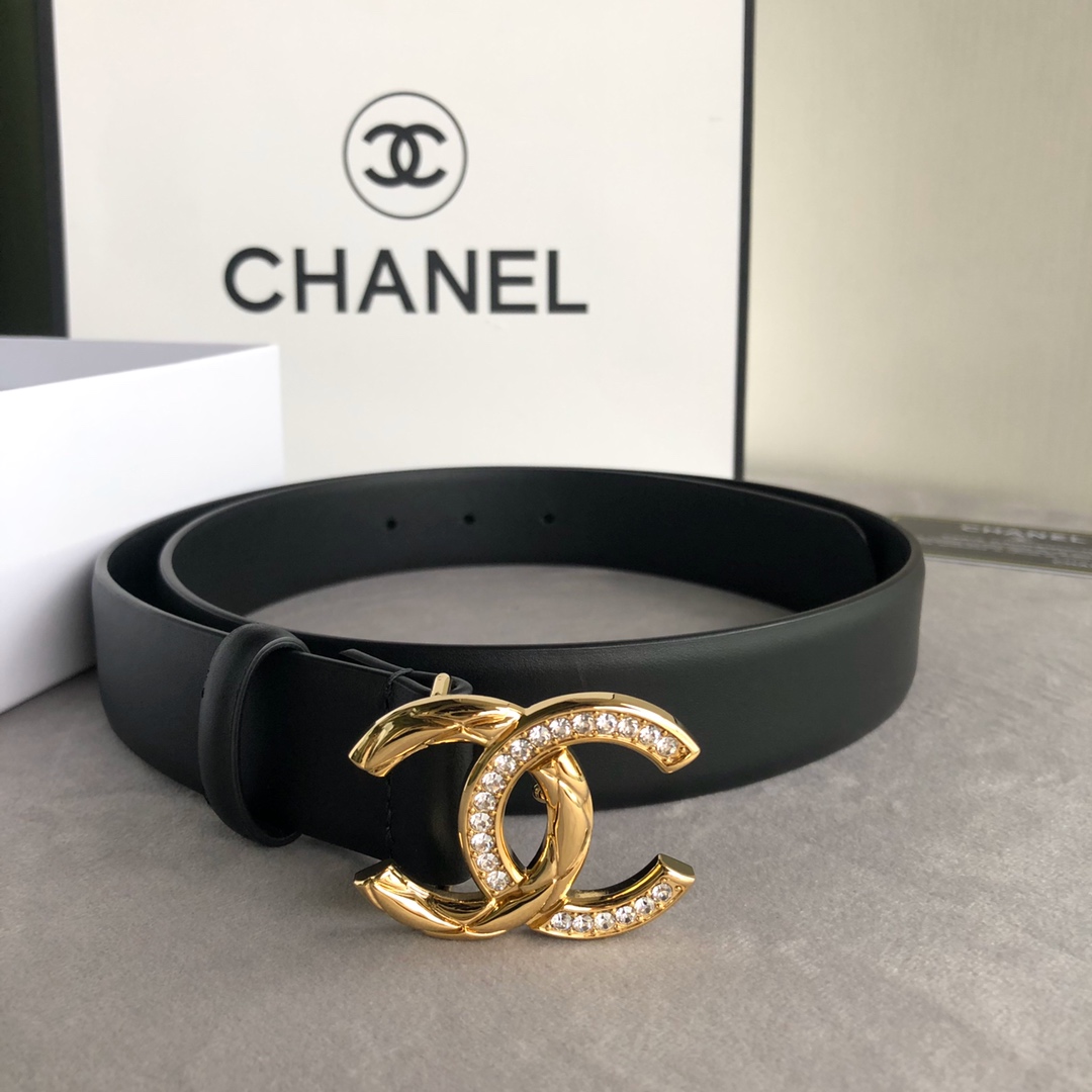 [TOP] CHANEL Double C Diamond Buckle With Cowhide Belt 3cm - 6 Colour