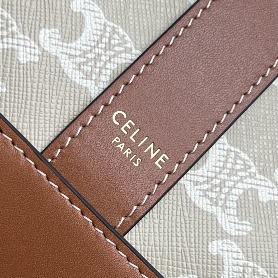 [TOP] CELINE Triomphe FOLCO Bag 22x12x22cm - Khaki Brown