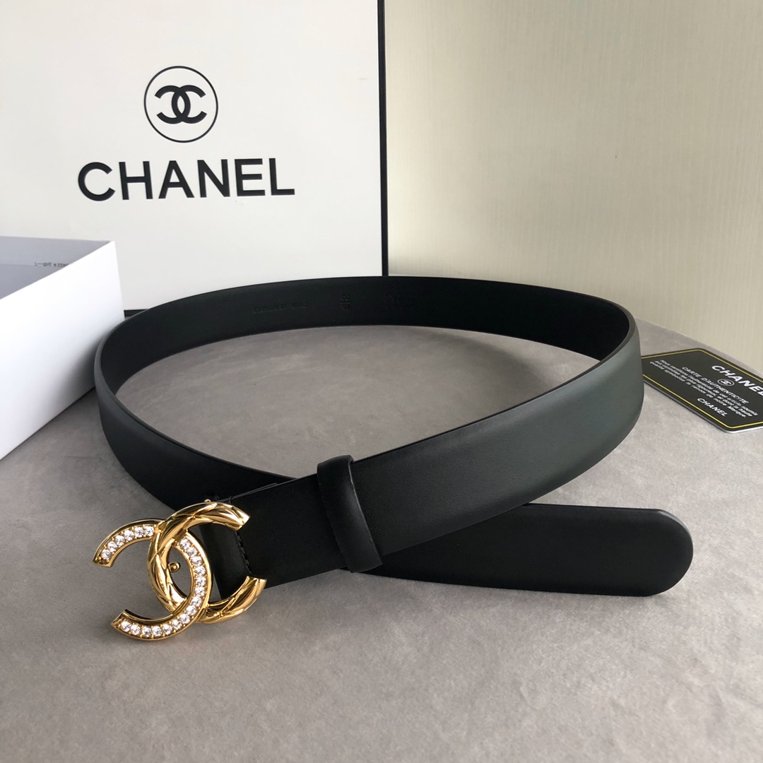 [TOP] CHANEL Double C Diamond Buckle With Cowhide Belt 3cm - 6 Colour