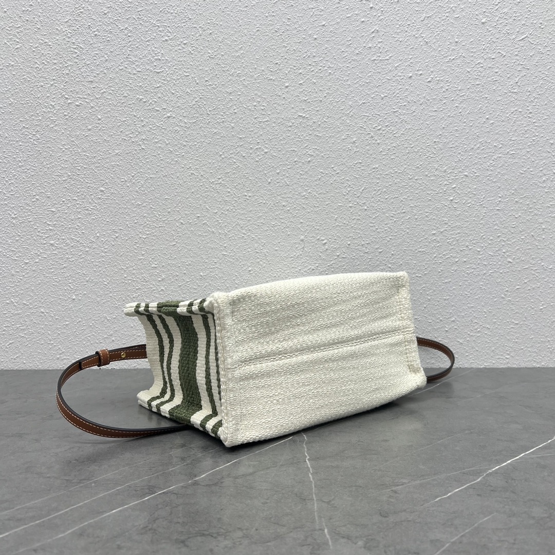 [TOP] CELINE CE New Fabric Tote Cashmere Bag  26×19×13 cm - Weaving Green
