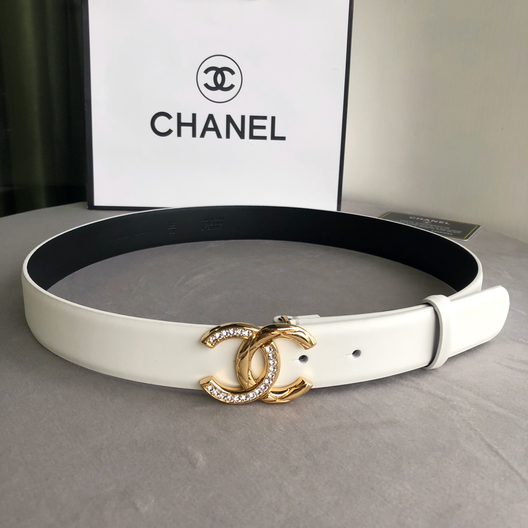 [TOP] CHANEL Double C Diamond Buckle With Cowhide Belt 3cm - 6 Colour