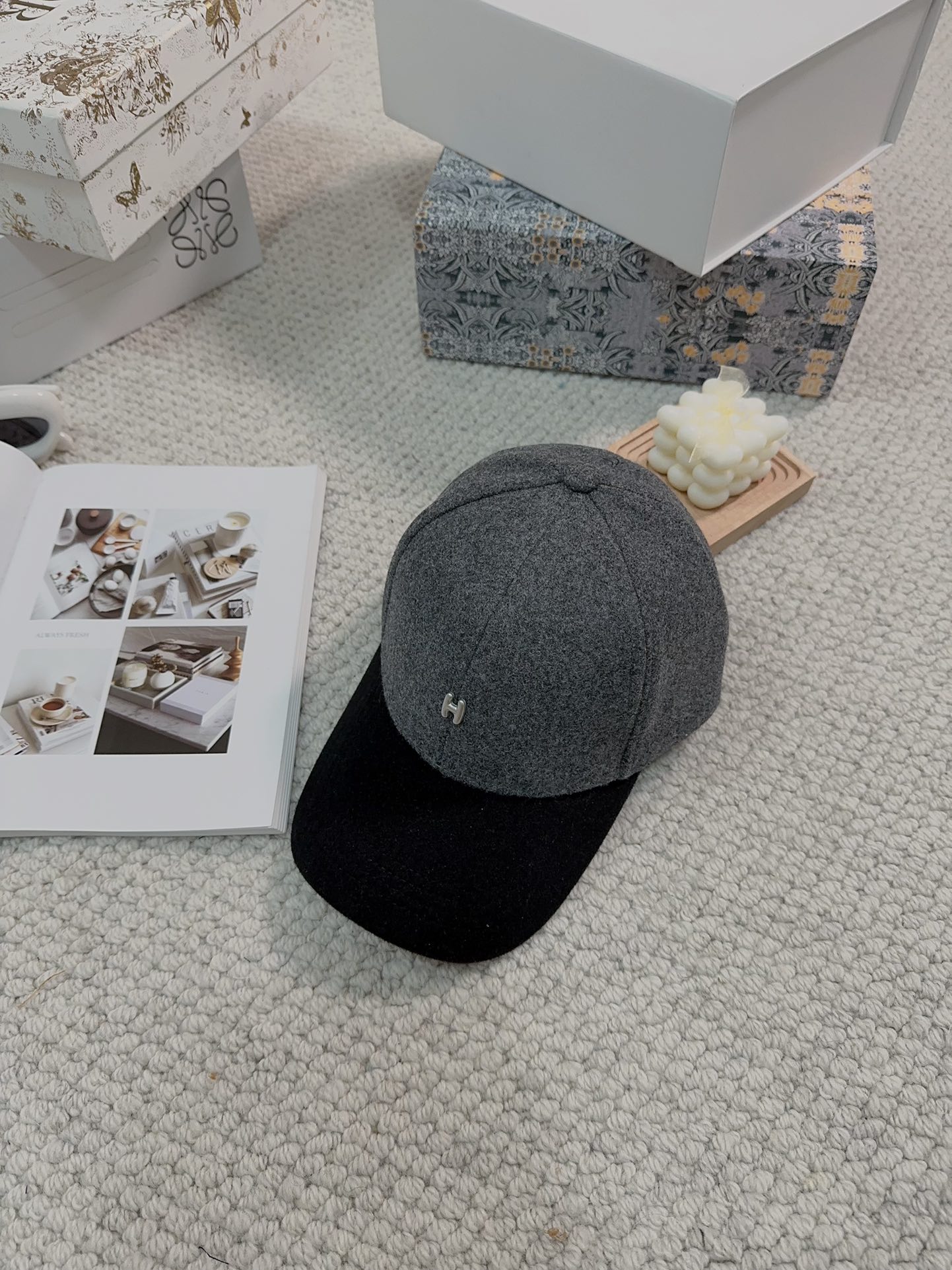 [TOP] HERMES Couple Model Adjustable Baseball Cap - 4 Colour