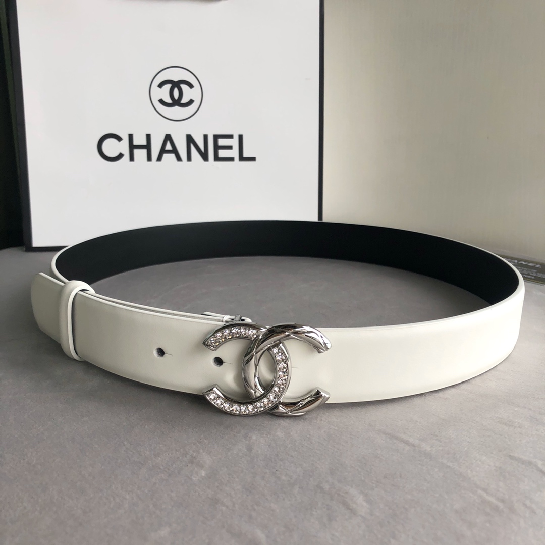 [TOP] CHANEL Double C Diamond Buckle With Cowhide Belt 3cm - 6 Colour