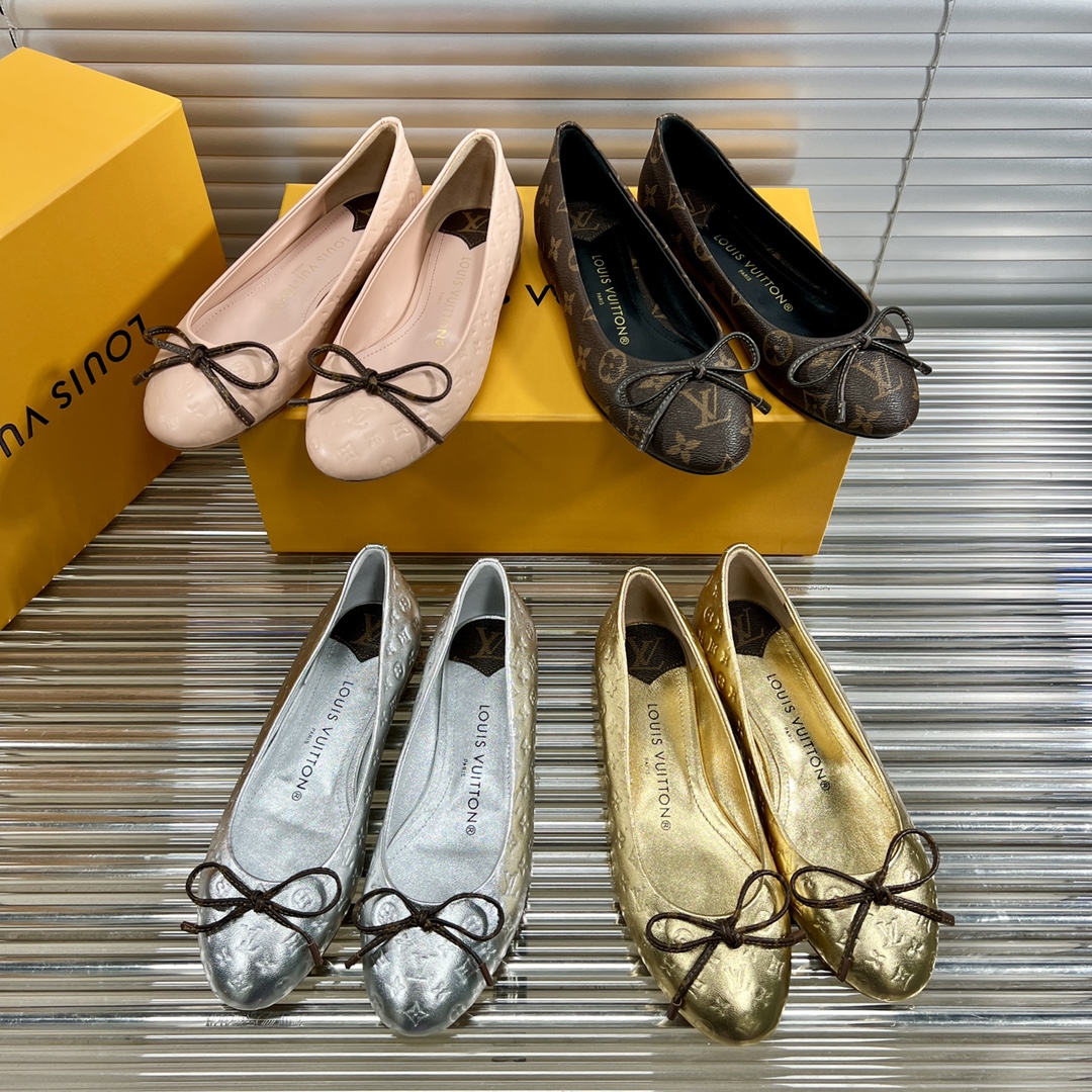 [TOP] Louis Vuitton LV L*V Butterfly Flat Ballet Shoes - 10 Colour