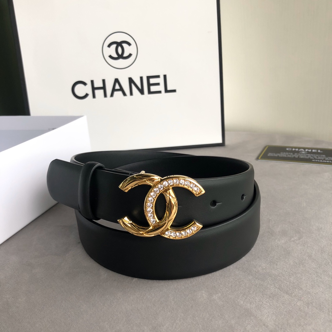 [TOP] CHANEL Double C Diamond Buckle With Cowhide Belt 3cm - 6 Colour