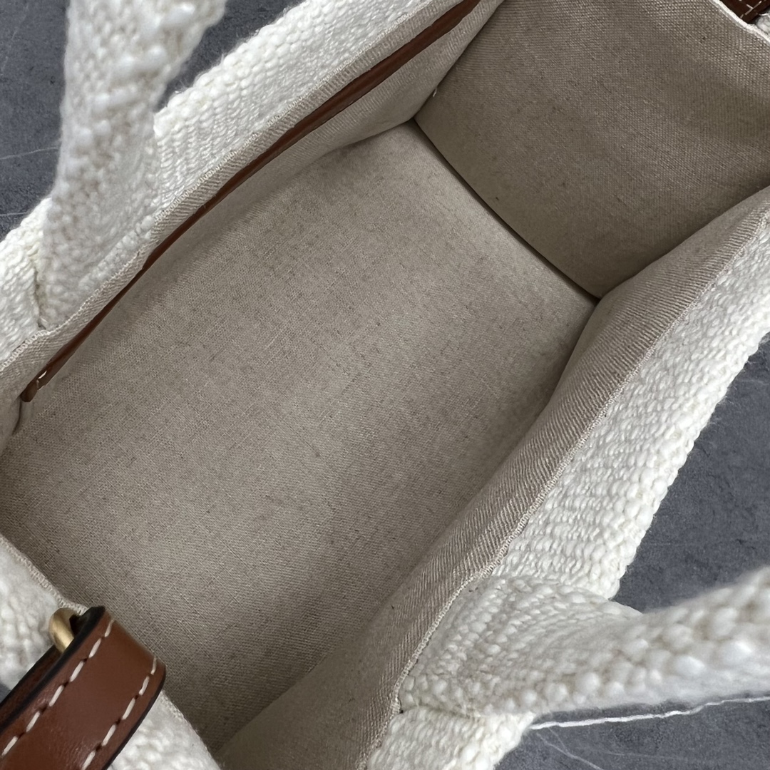 [TOP] CELINE CE New Fabric Tote Cashmere Bag  26×19×13 cm - Weaving Green