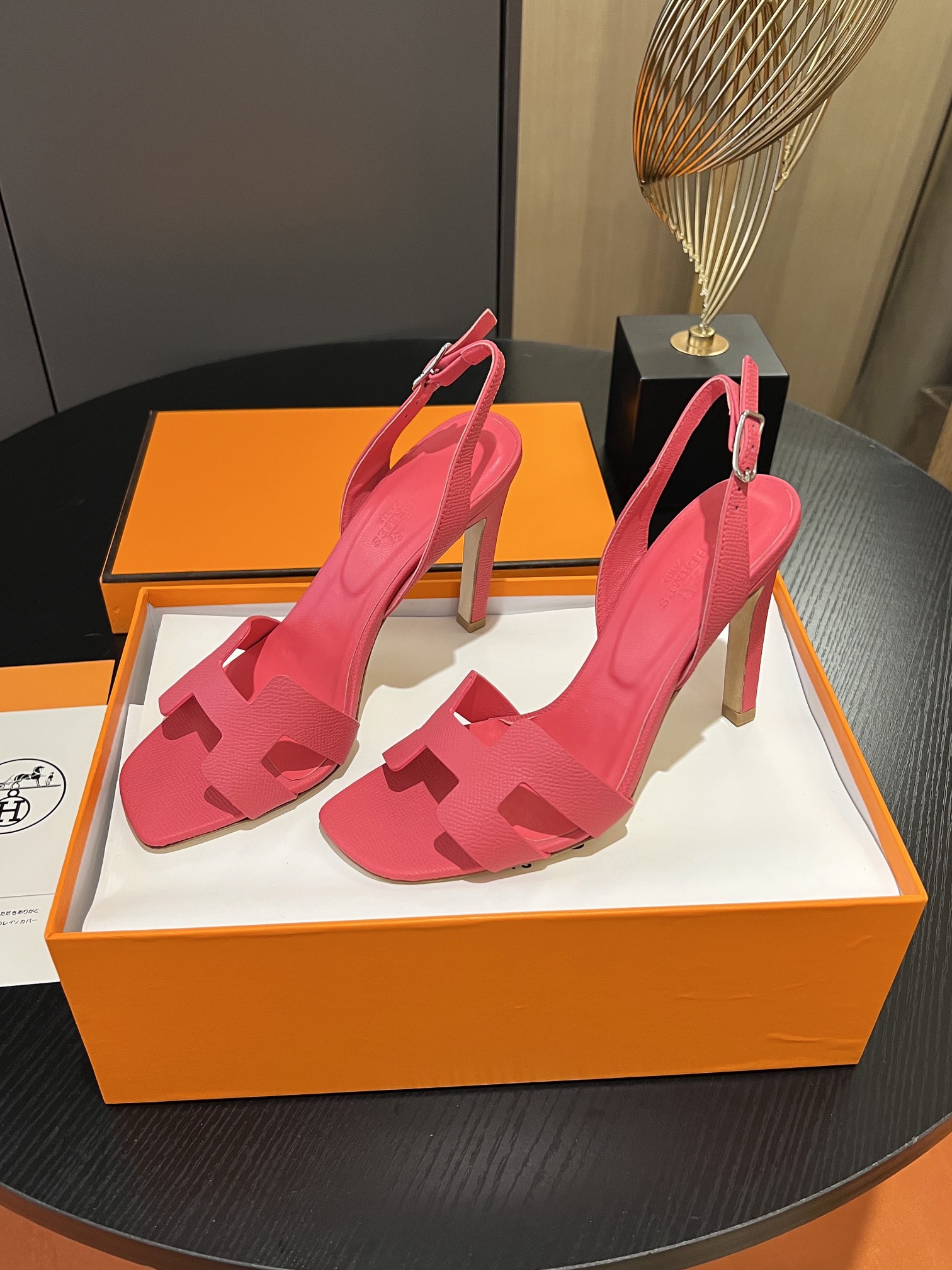 [TOP] HERMES Cowhide High Heeled Sandals - 10.5cm - 11 Colors - SHW