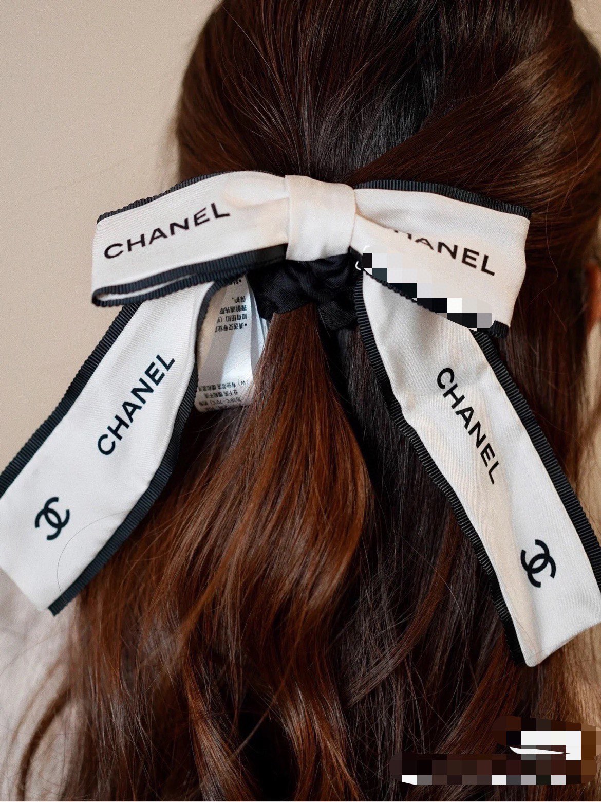 [TOP] CHANEL Bow Tie Hair Loop Ribbon - 2 Colour