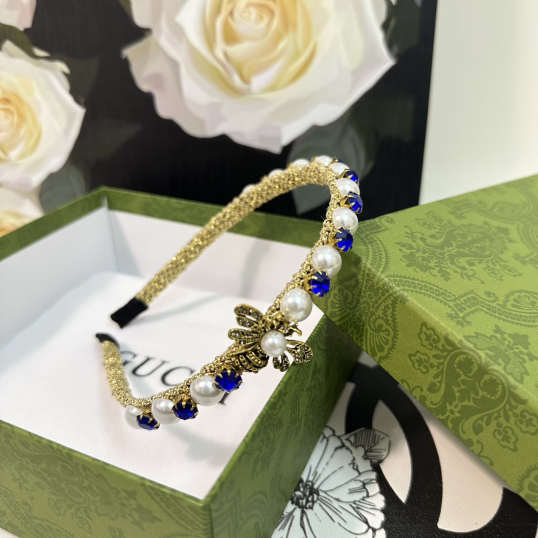 [TOP] GUCCI Bee Hardware Hair Hoop - 3 Colour