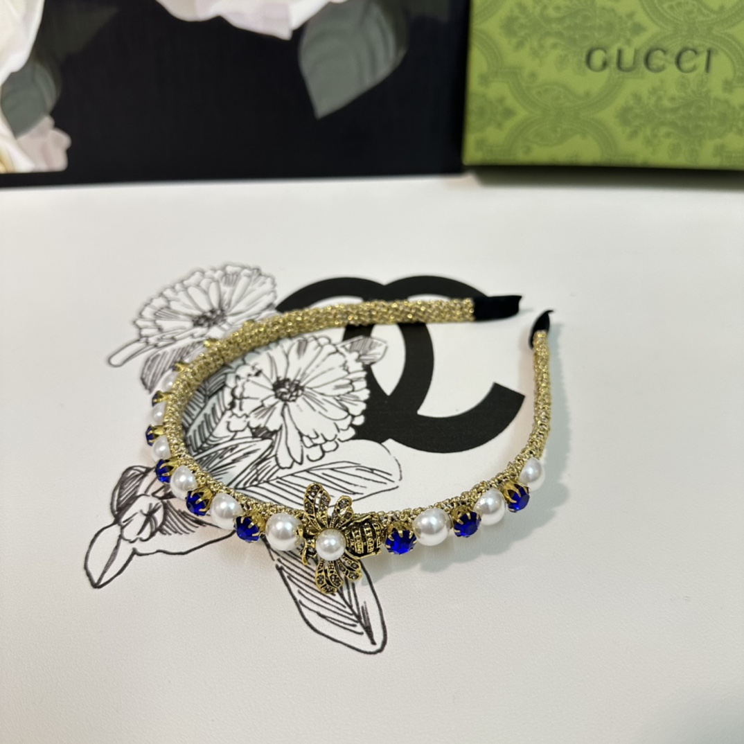 [TOP] GUCCI Bee Hardware Hair Hoop - 3 Colour