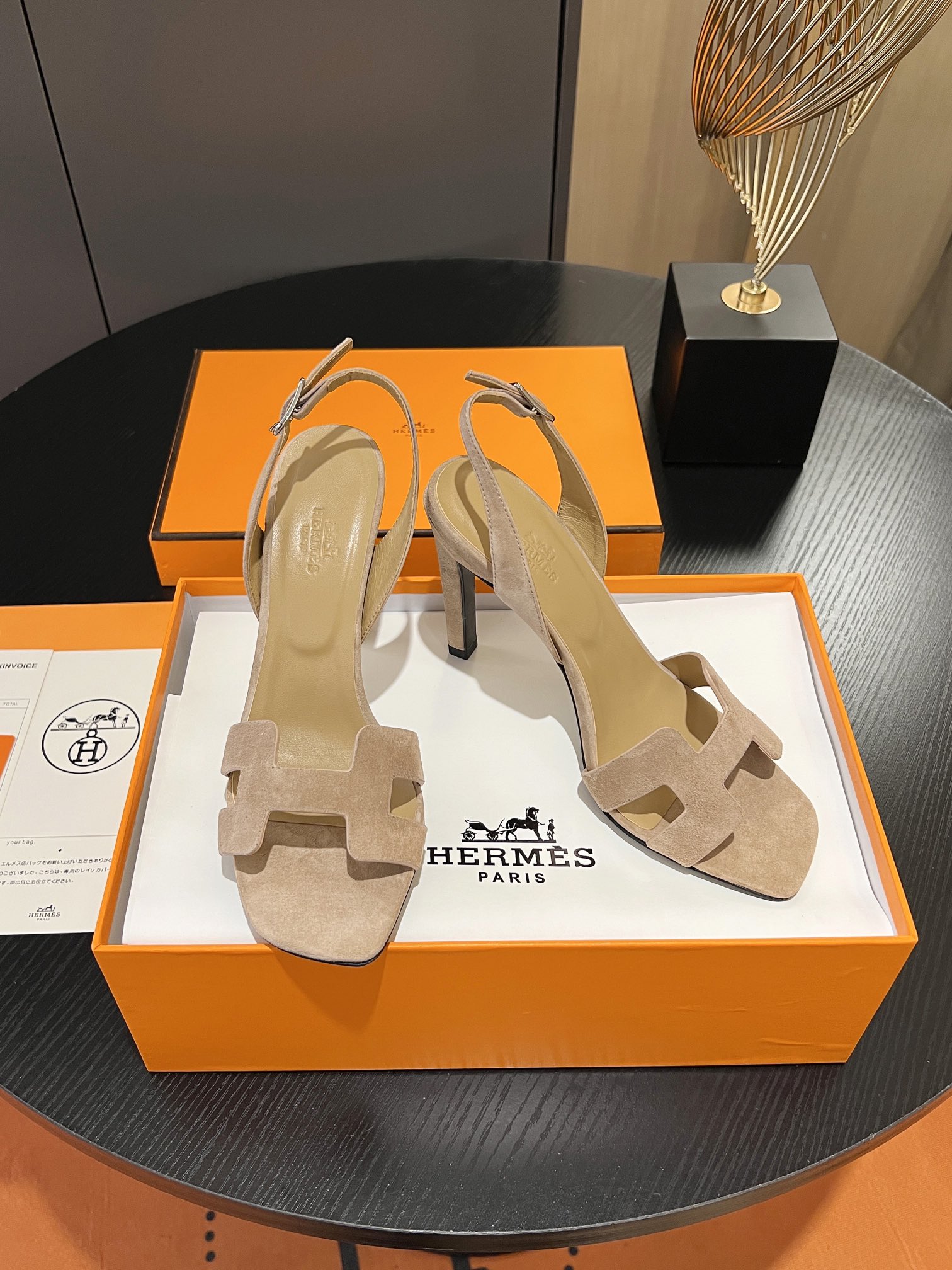 [TOP] HERMES Cowhide High Heeled Sandals - 10.5cm - 11 Colors - SHW