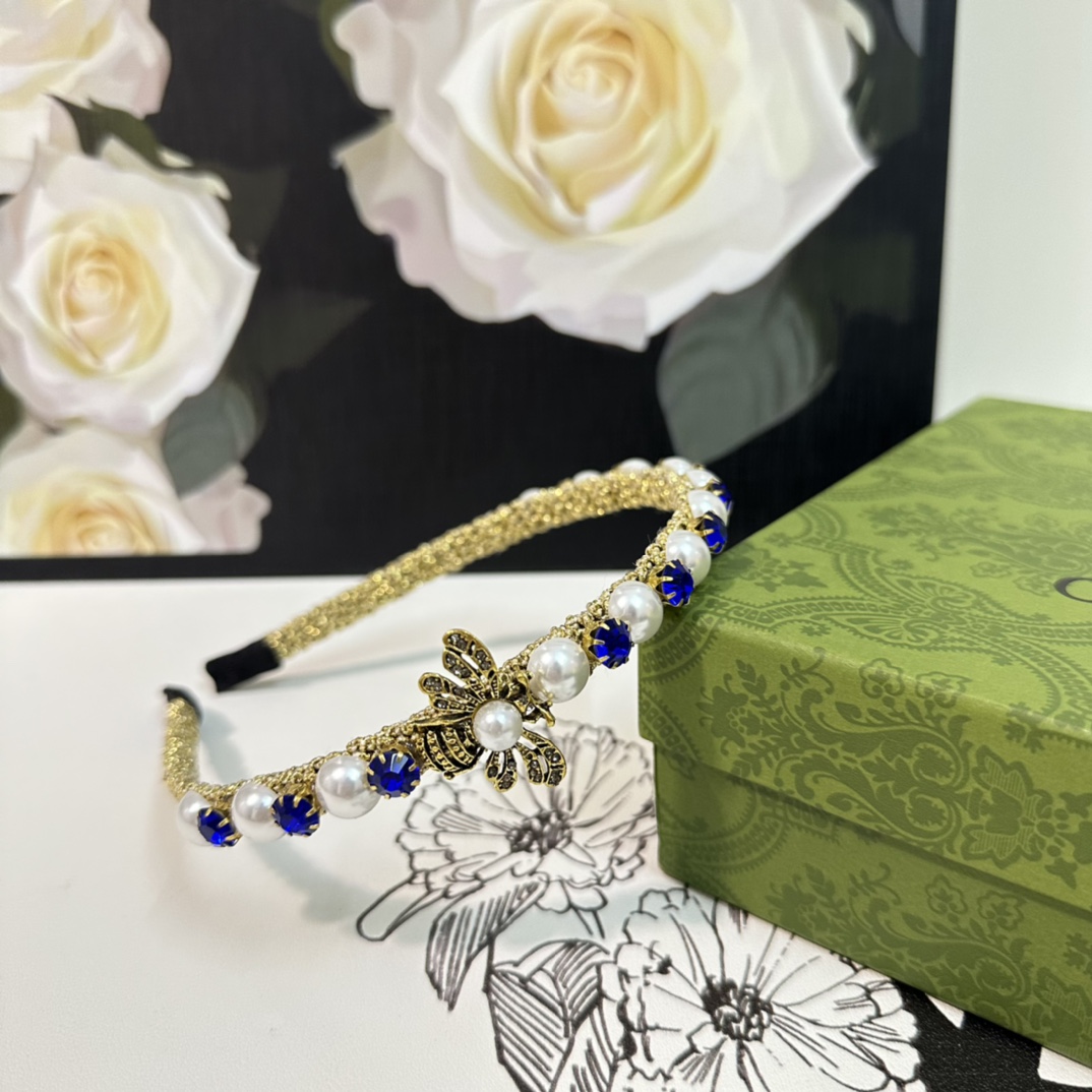 [TOP] GUCCI Bee Hardware Hair Hoop - 3 Colour