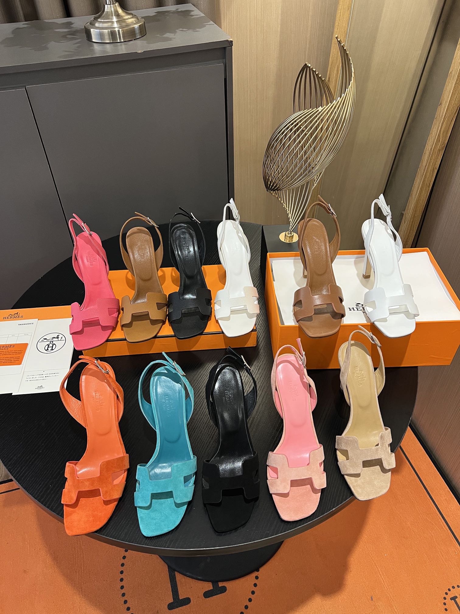[TOP] HERMES Cowhide High Heeled Sandals - 10.5cm - 11 Colors - SHW