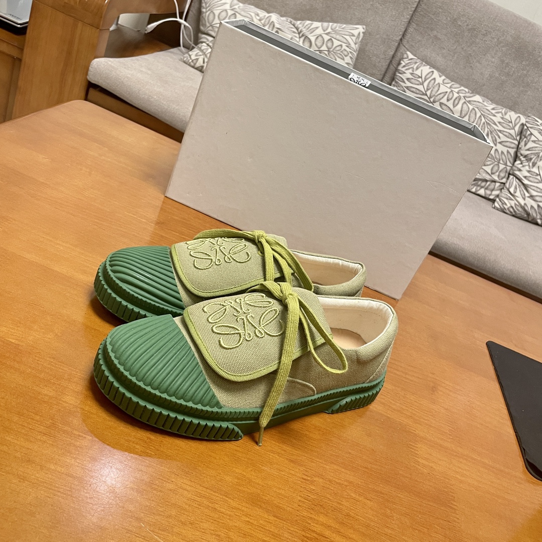 [TOP] LOEWE Embroidered Large Flip Sail Cover Cloth Shoes - 10 Colour