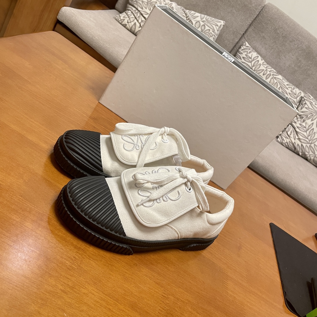 [TOP] LOEWE Embroidered Large Flip Sail Cover Cloth Shoes - 10 Colour