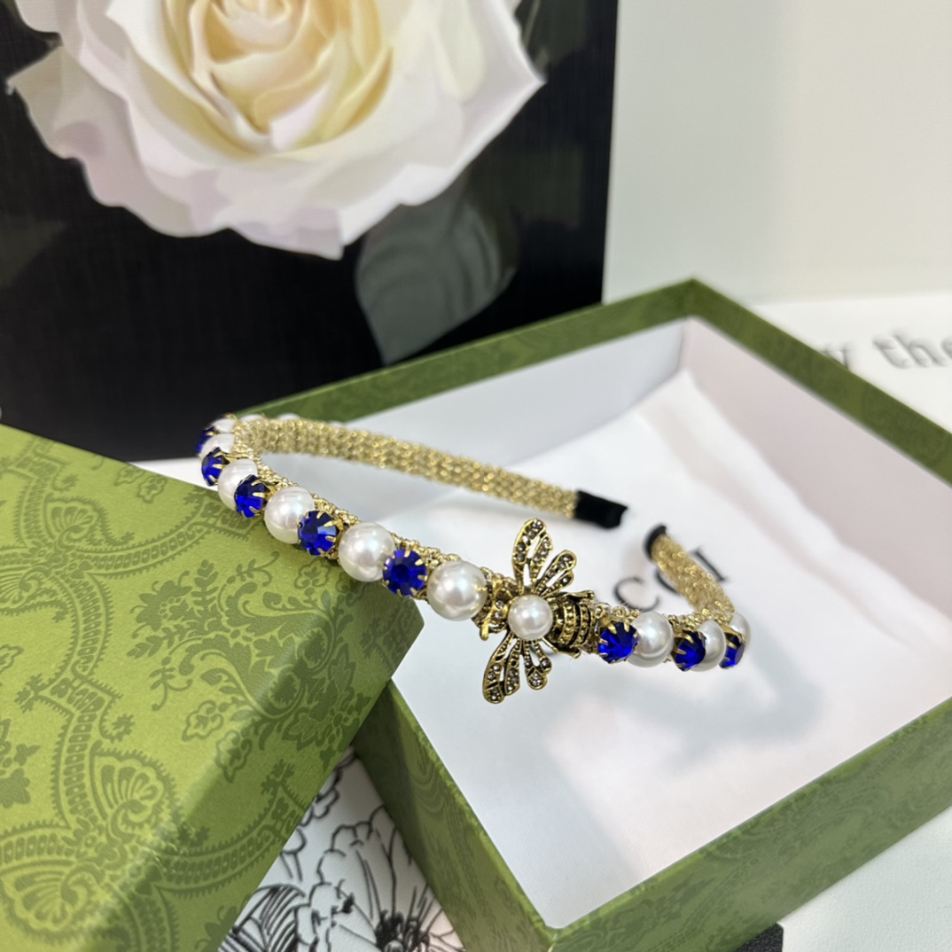 [TOP] GUCCI Bee Hardware Hair Hoop - 3 Colour