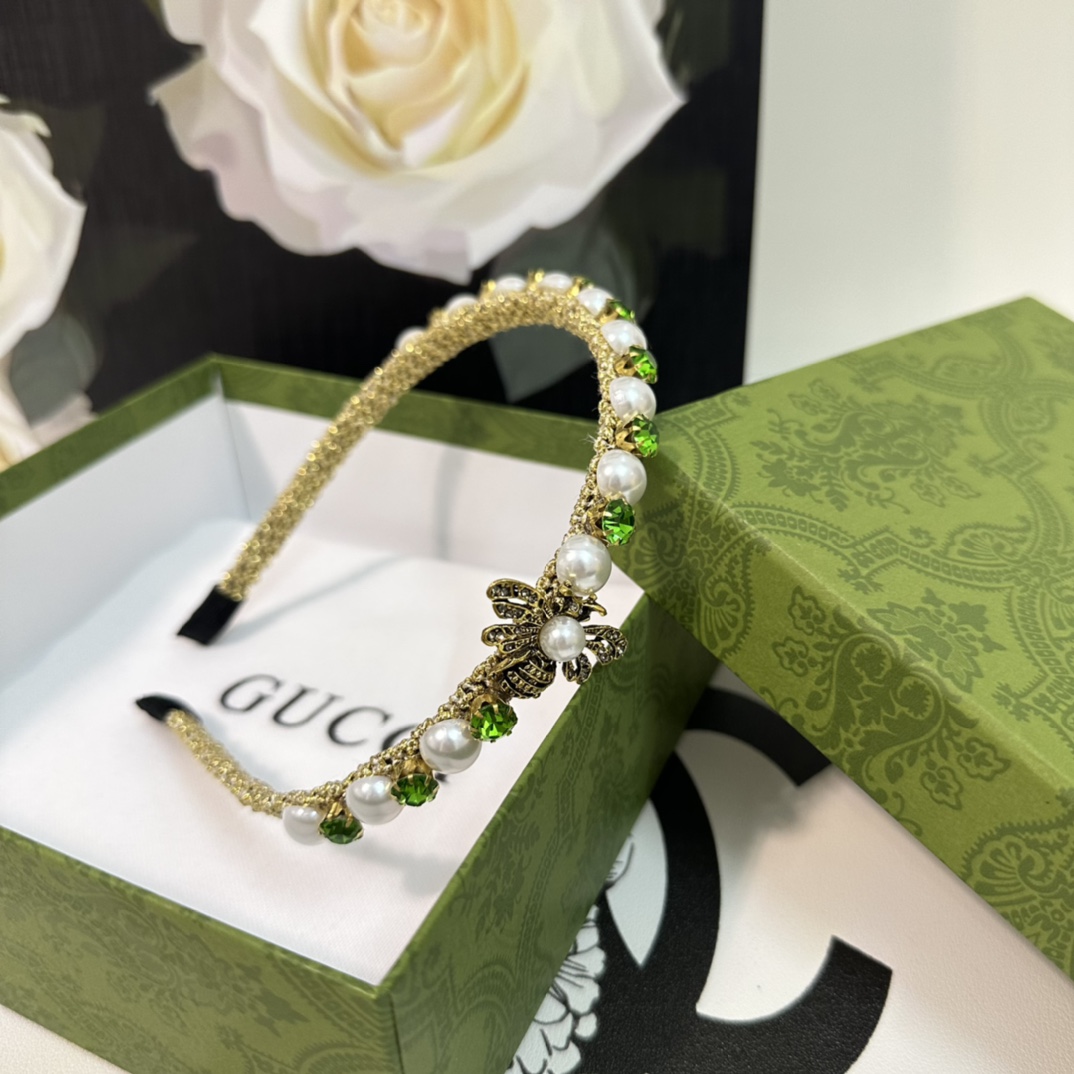 [TOP] GUCCI Bee Hardware Hair Hoop - 3 Colour