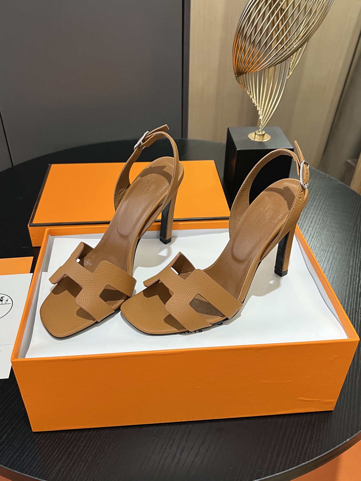 [TOP] HERMES Cowhide High Heeled Sandals - 10.5cm - 11 Colors - SHW