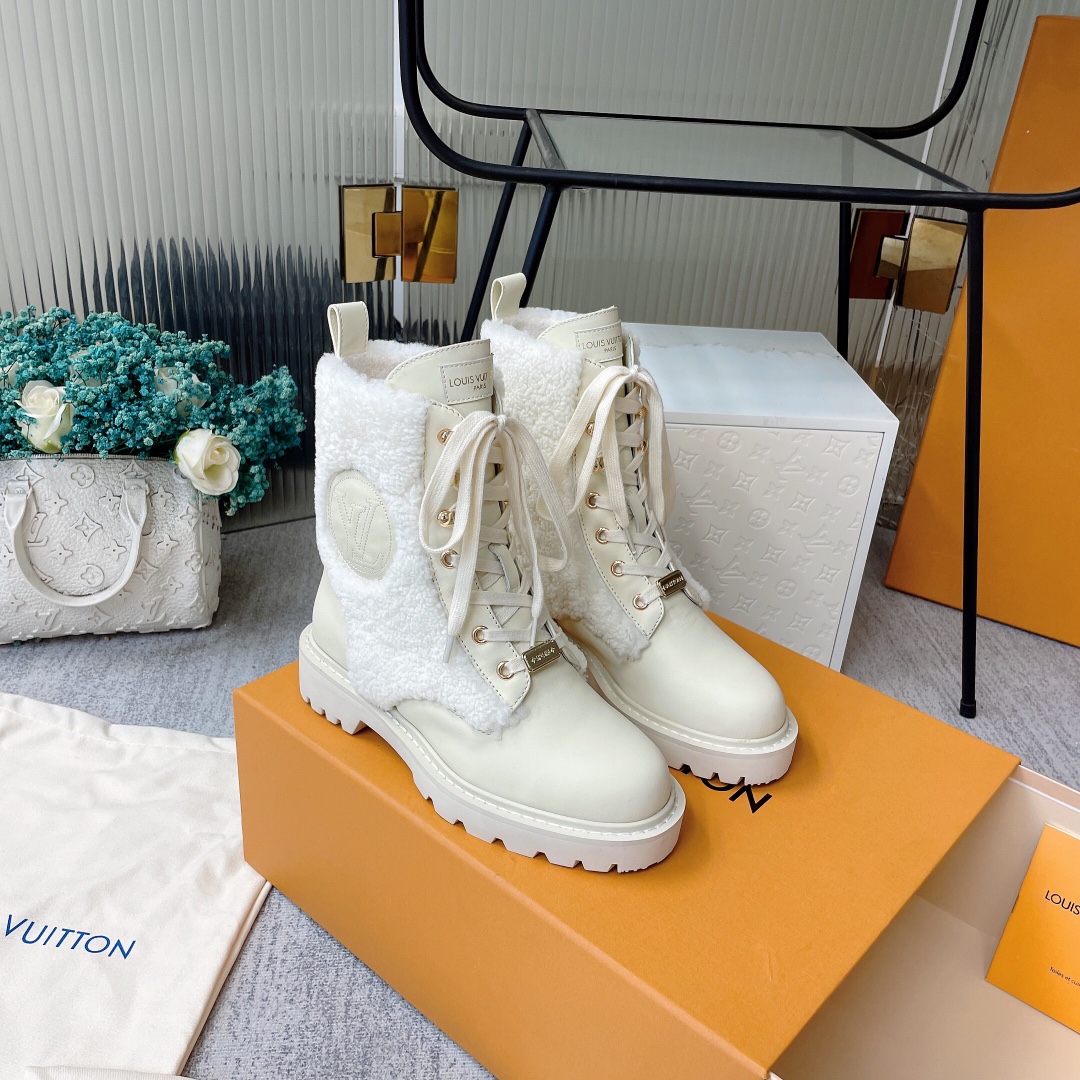 [TOP] Louis Vuitton LV Autumn And Winter New Wool Boots - 3 Colors