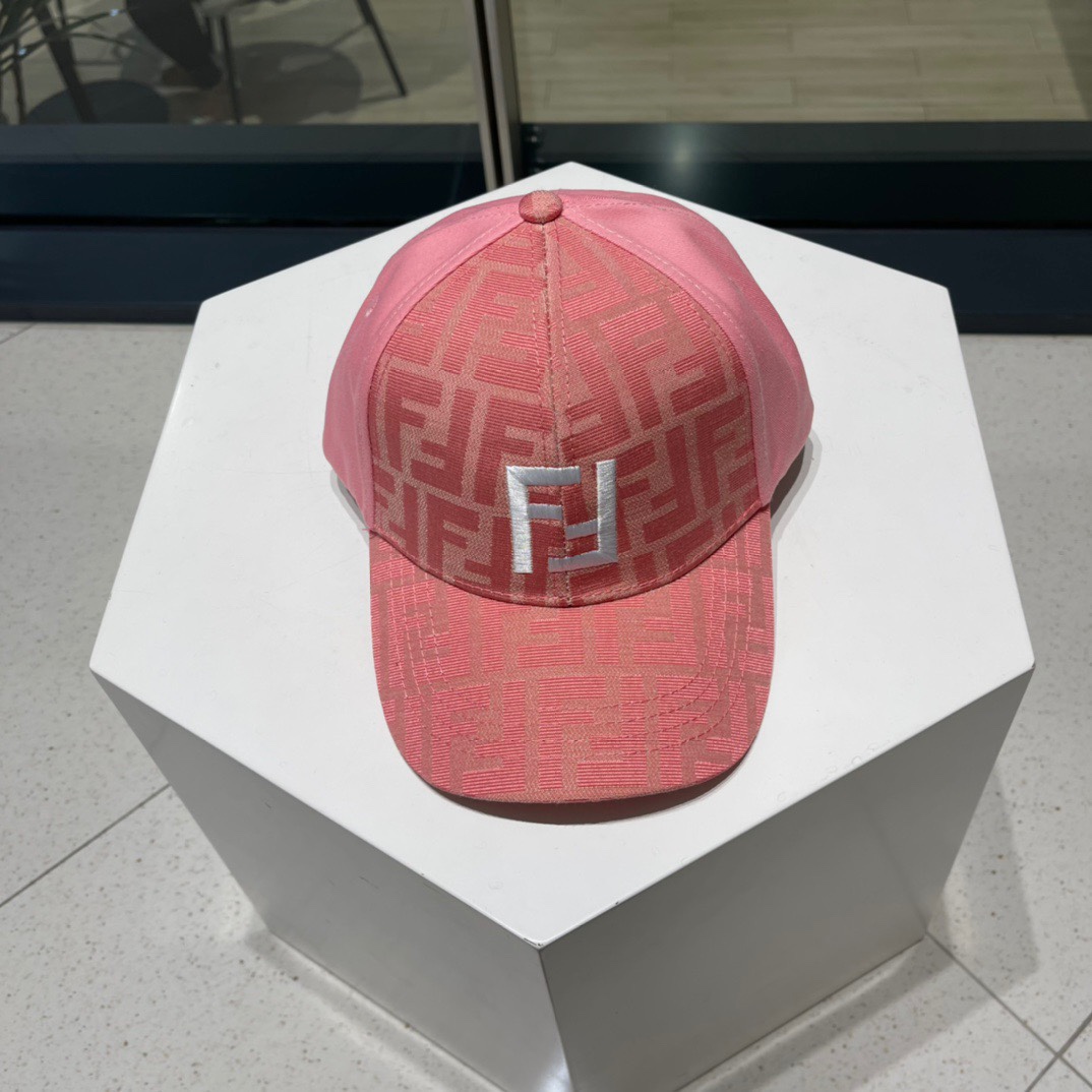 [TOP] FENDI Embroidered Letter Baseball Hat - 3 Colors
