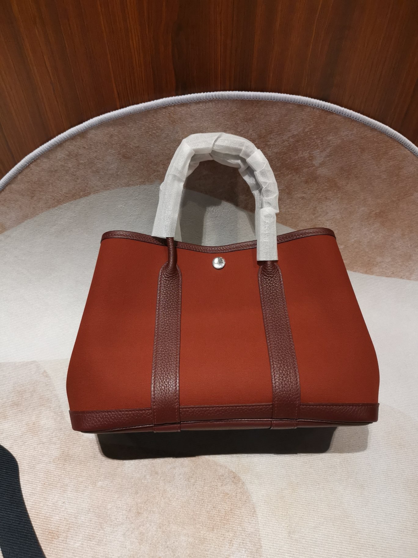 [TOP] HERMES Graden 30 CM Party Canvas Bag - Six Colors