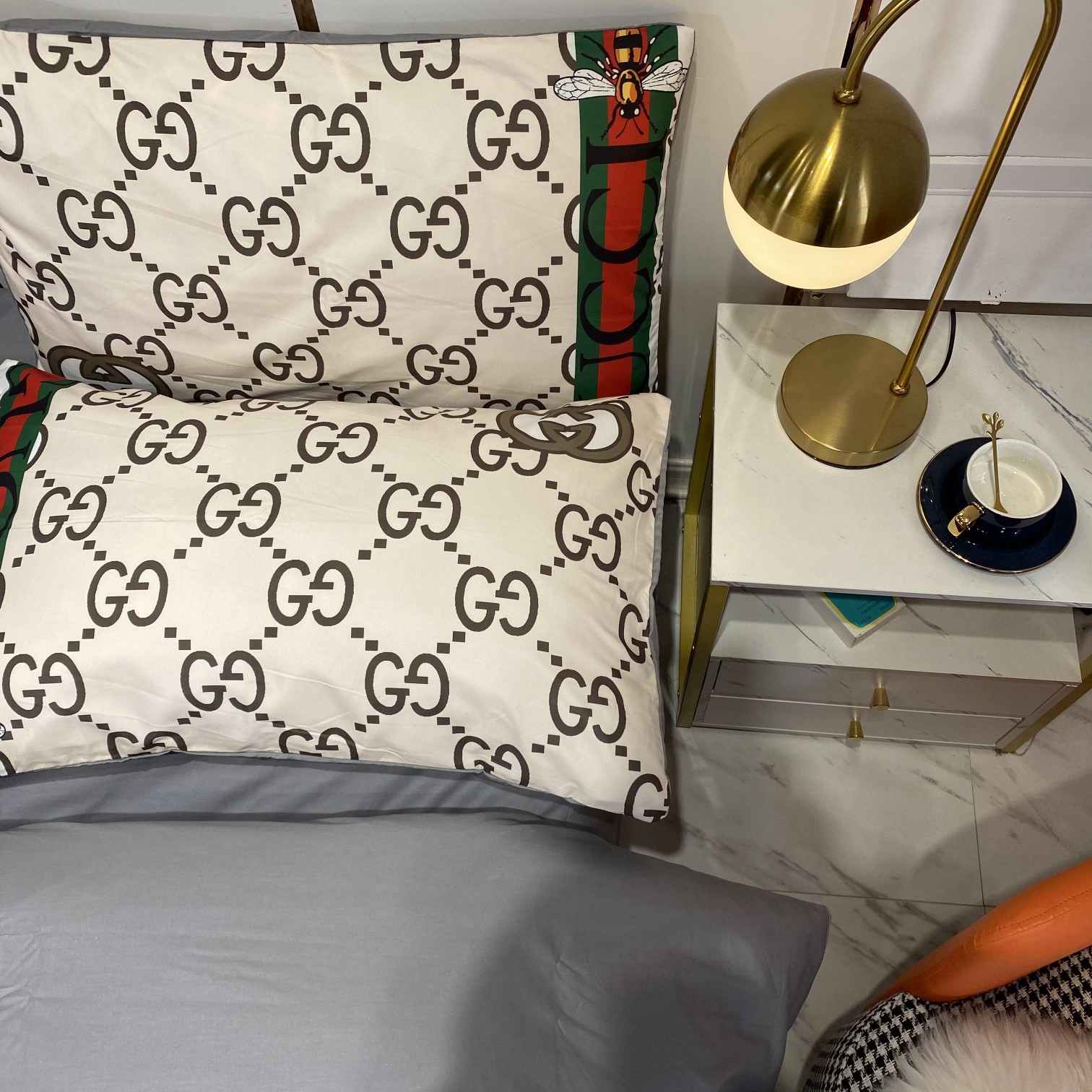 [TOP] GUCCI Cotton GG Printing Four-piece Set