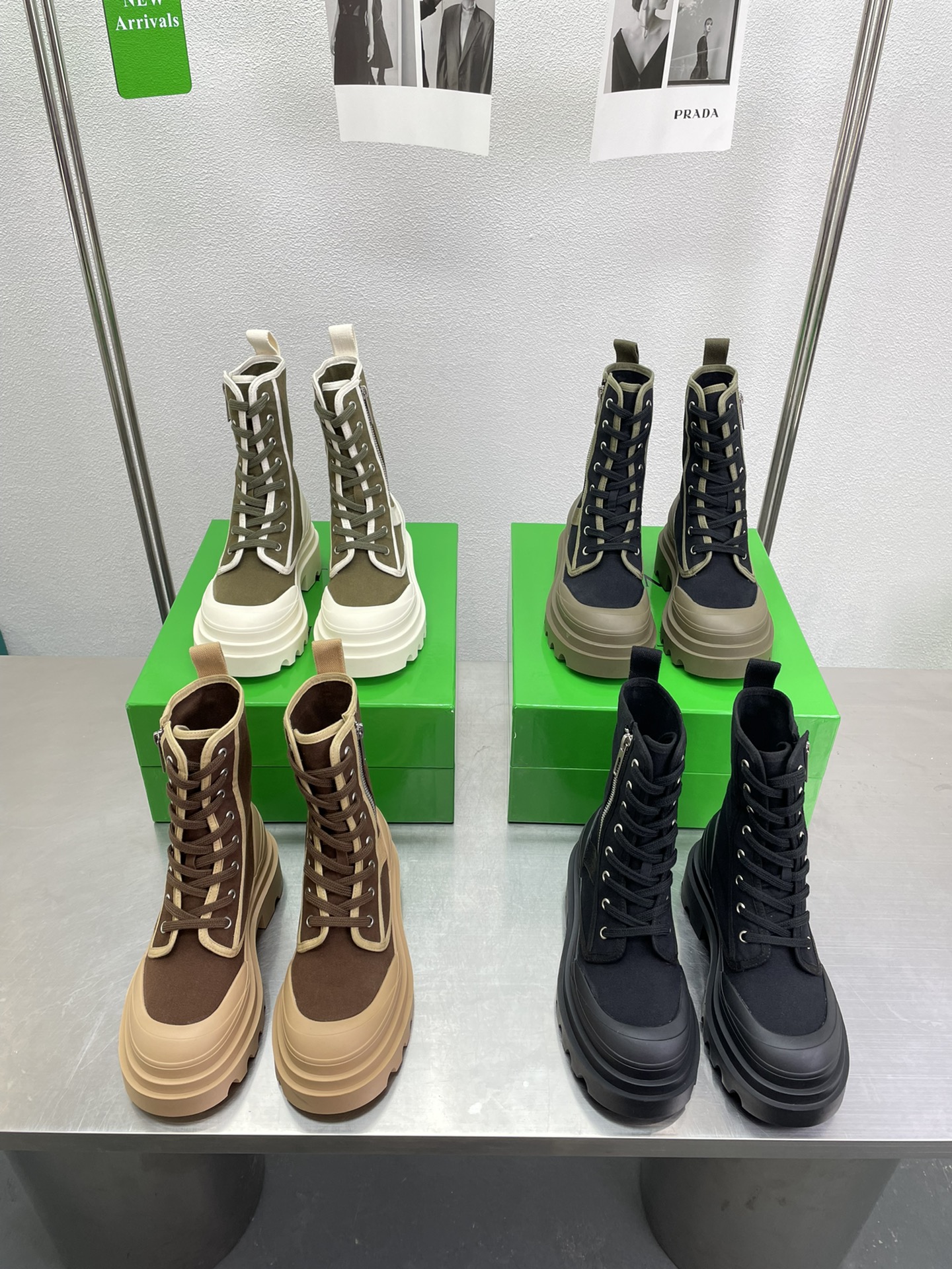 [TOP] Bottega Veneta BV  Men's And Women's Martin Boots - 6cm - 4 Colour