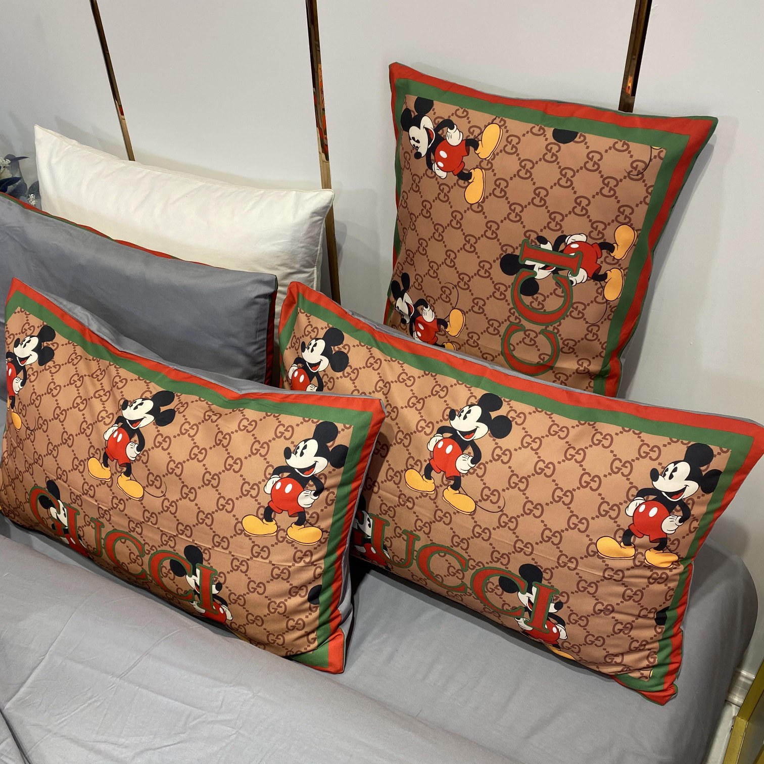 [TOP] GUCCI Cotton GG Mickey Printing Four-piece Set