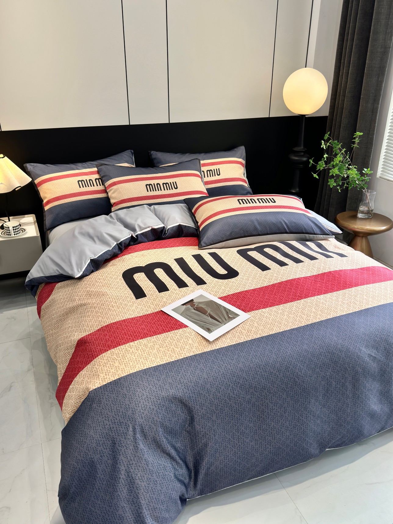 [TOP] Miu Miu Washed Silk Printing Four-piece Set