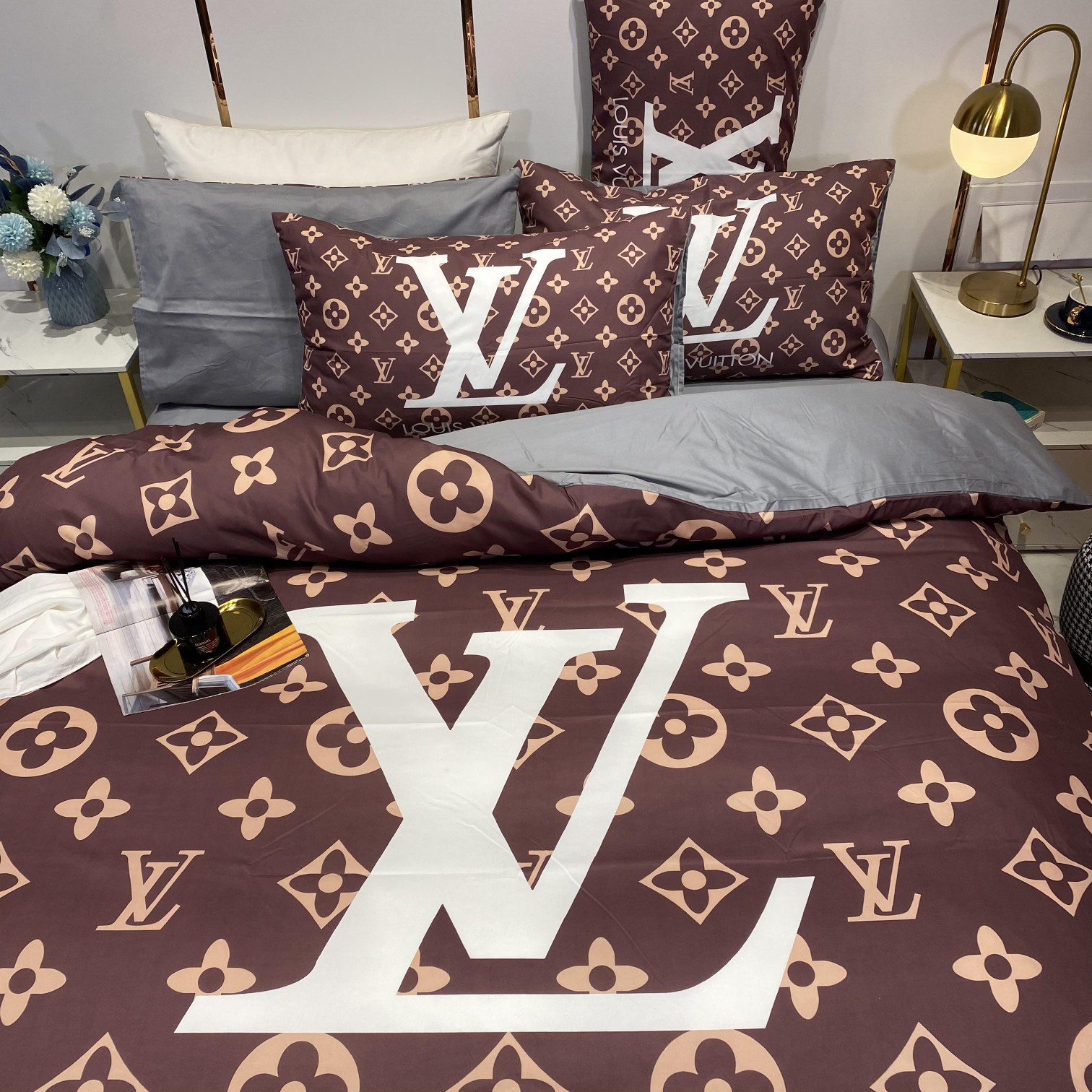 [TOP] Louis Vuitton LV Cotton Printing Four-piece Set - 3 Colors