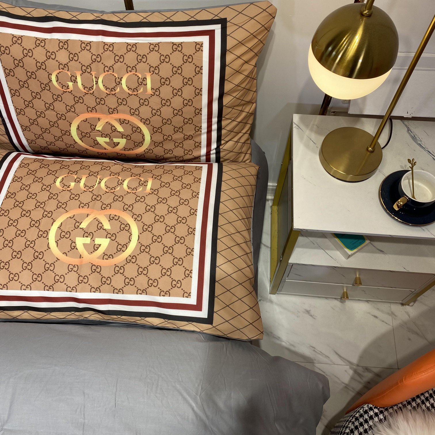 [TOP] GUCCI Cotton GG Printing Four-piece Set