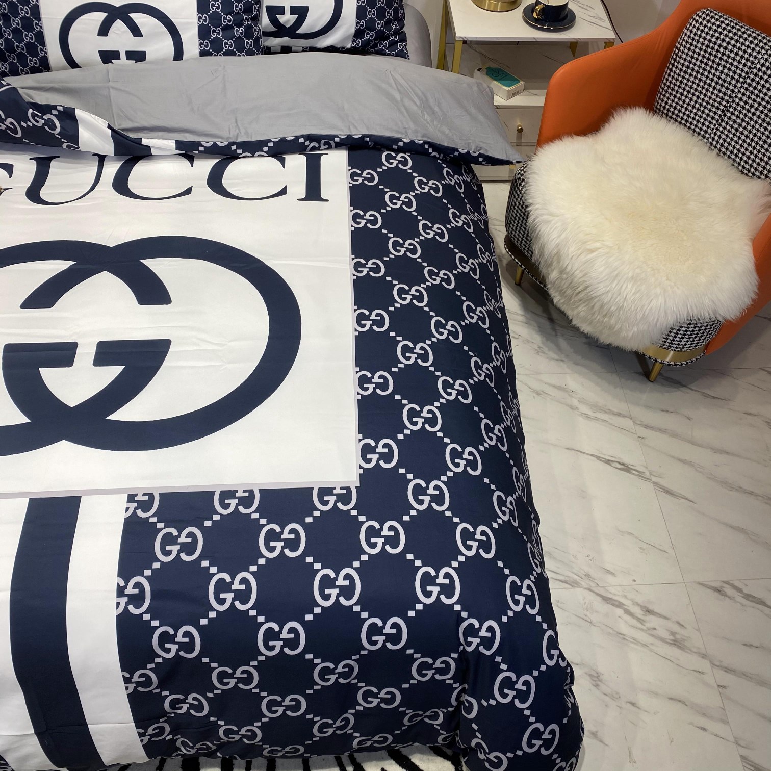 [TOP] GUCCI Cotton GG Printing Four-piece Set