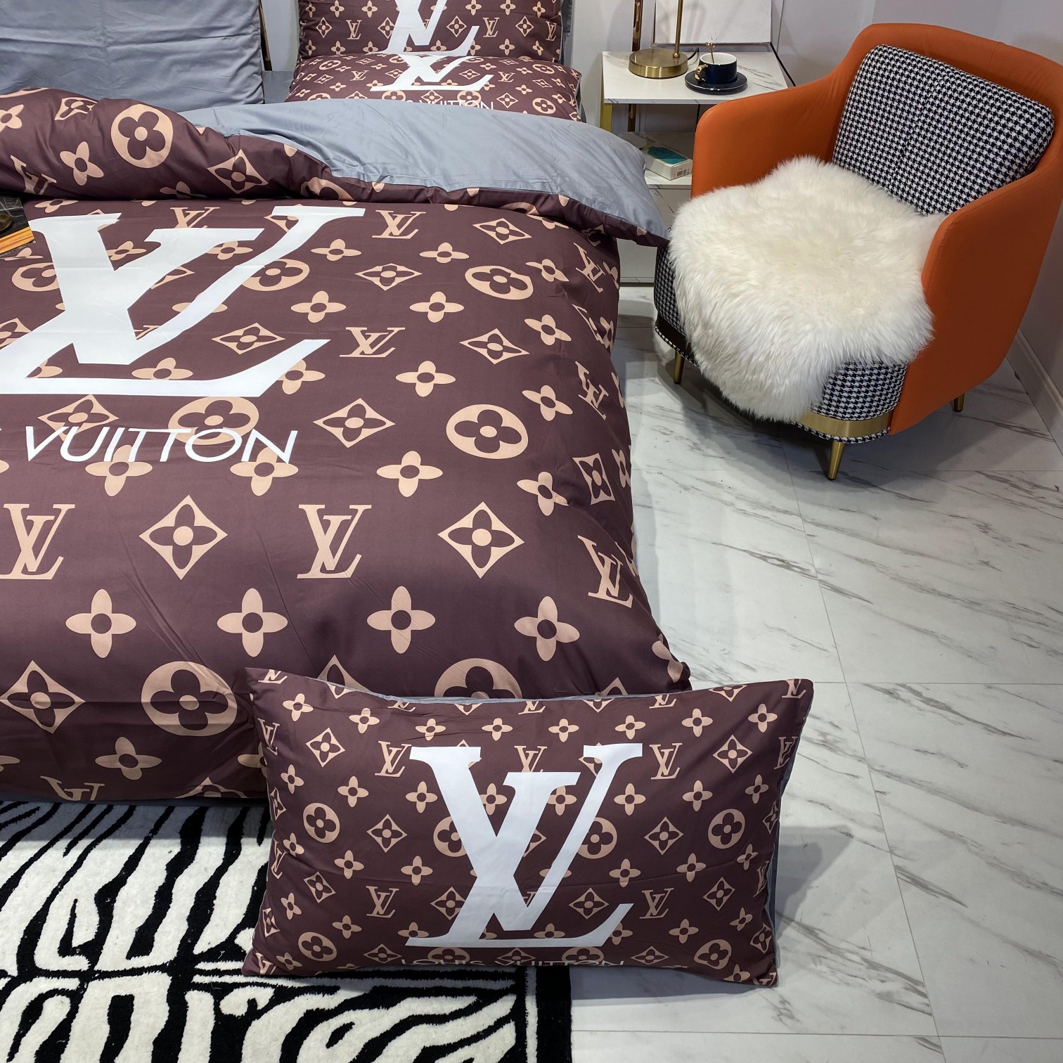 [TOP] Louis Vuitton LV Cotton Printing Four-piece Set - 3 Colors