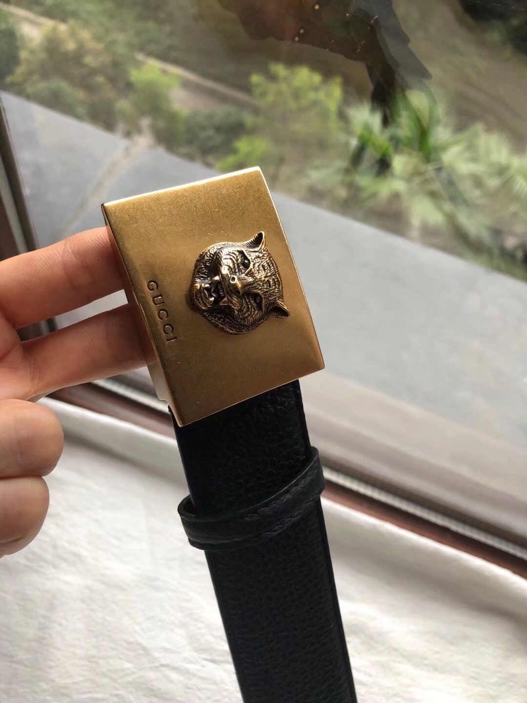 [TOP] GUCCI Vintage Design Lychee Texture - 4.0cm - 2 Colour