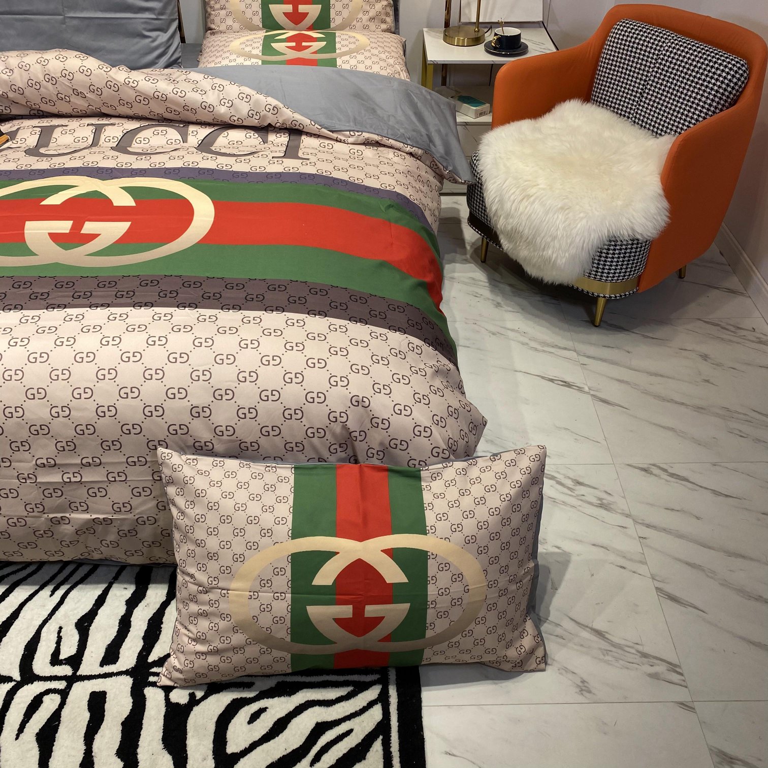 [TOP] GUCCI Cotton GG Printing Four-piece Set - 2 Colors