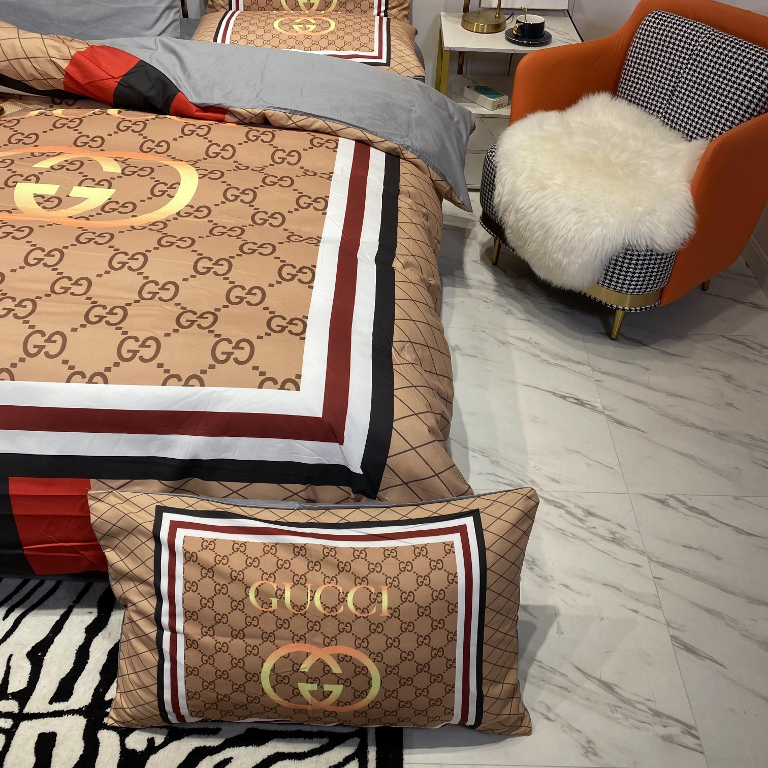 [TOP] GUCCI Cotton GG Printing Four-piece Set