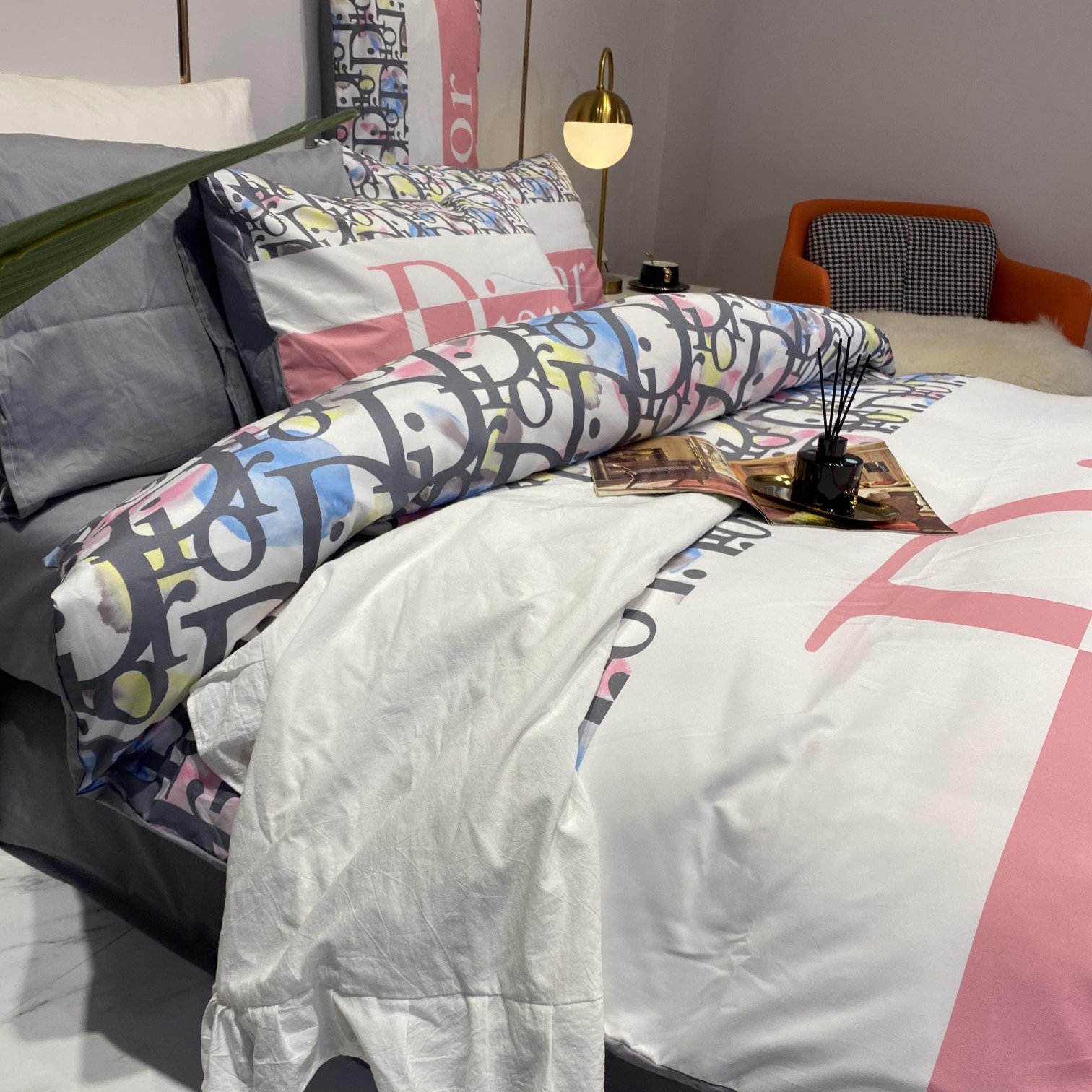 [TOP] Christian Dior Cotton Printing Four-piece Set